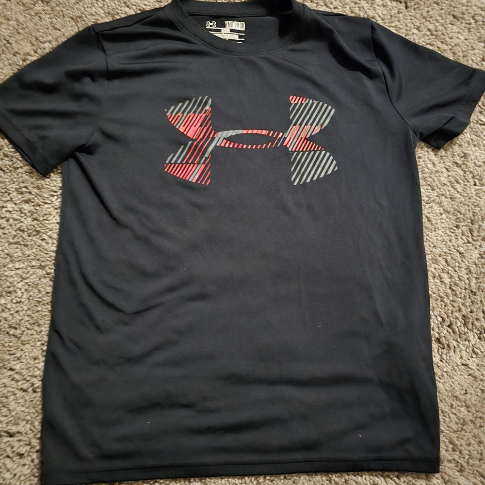 Under Armour Black T-Shirt with Red Logo